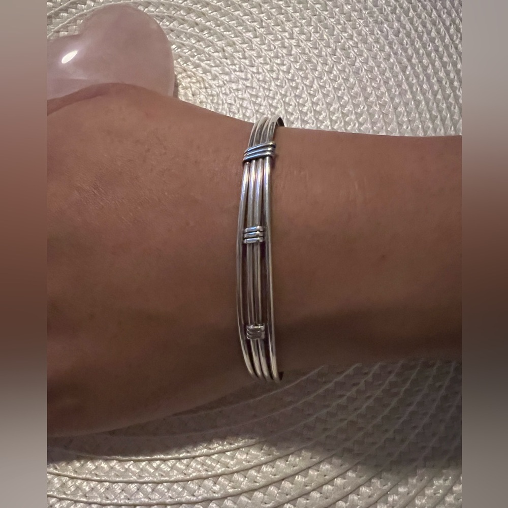 Sterling Silver Wire Wrapped Artisan Unisex Cuff Bracelet
